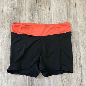 Body Central Black and Orange Athletic Shorts Size Small